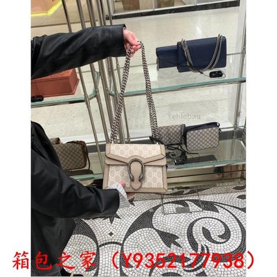 二手正品 Gucci 421970 Dionysus GG 迷你/帆布/米色x白色 側背包 單肩包