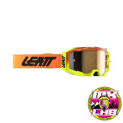 𝕸滑胎實驗室𝖃 Leatt® Velocity 5.5 Citrus 護目鏡 電鍍淺金 電鍍片 OTG 越野 滑胎 林道