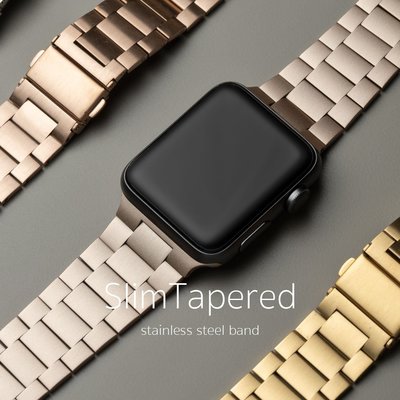 《FOS》日本 Apple Watch 7 8 SE 輕薄 不鏽鋼 錶帶 手錶 男女 熱銷 新款 42 44 45mm