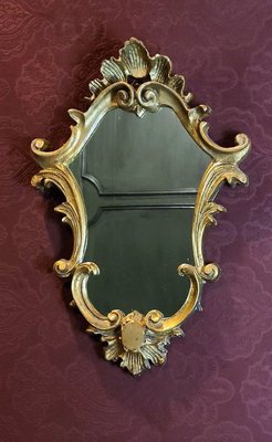 【卡卡頌  歐洲古董】法國老件  路易十五  刷金  立體 浮雕  古典  掛鏡  古董鏡  MI0082 ✬