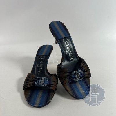 BRAND楓月 CHANEL 漸層藍高跟鞋 #36.5 精品鞋 精品高跟 香奈兒 配件 搭配 精品中跟鞋
