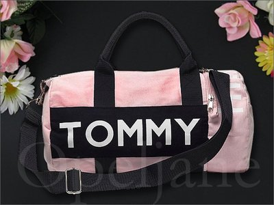 Tommy Hilfiger Bag 拉鍊 小款 粉紅色 休閒運動包 手提包 斜背包 兩用包旅行包 愛COACH包包