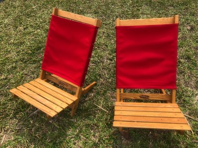 【Blue Ridge Chair Works】短版戶外折疊椅(紅) 八成新 一張兩千