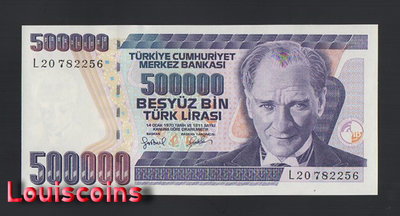 【Louis Coins】B1012-TURKEY-L.1970土耳其鈔票-500.000 Türk