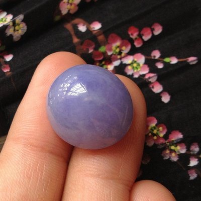 【熱賣下殺】紫羅蘭翡翠戒指紫色蛋面飽滿戒面戒指鑲嵌飾品玉石玉器