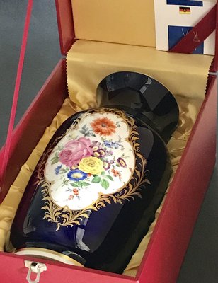 Meissen 絕版珍藏 皇家藍 大花瓶