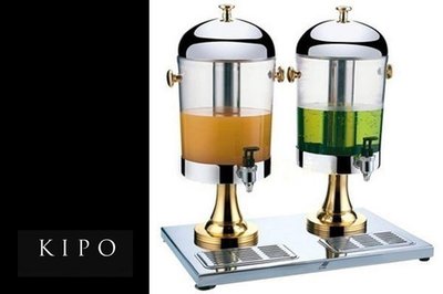 KIPO-16L雙頭不鏽鋼冷飲機/咖啡機/飲料機/果汁機/果汁桶/冰冷式飲水機/熱搜果汁分配器-NEA0012G1A