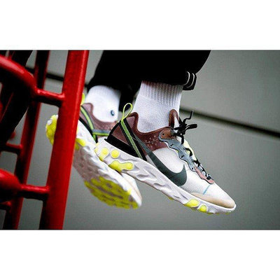 【正品】Nike React Element 87 咖啡色 半透明 機能 輕量 慢跑