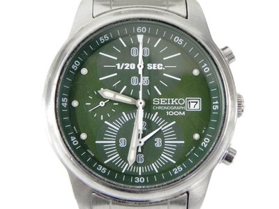 軍錶 [SEIKO 281284] 精工錶 -三眼軍錶[軍綠面(100M)] 軍錶/時尚錶/中性錶