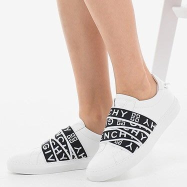 【二手正品】 GIVENCHY WEBBING Sneakers黑白logo繃帶鞋 小白鞋 休閒鞋 尺寸齊全 全新