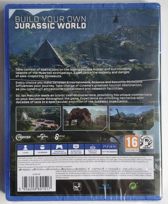 PS4 恐龍公園 侏羅紀世界進化 JURASSIC WORLD EVOLUTION中文英文