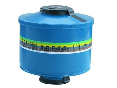 @安全防護@ ABEK2-P3 中濾度綜合及防煙濾毒罐 適用於義大利面具TR-2002與TR-2002S