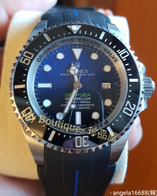【已售出】【My Boutique珍品屋】 ROLEX 116660DB deep Sea Dblue漸層藍黑水鬼王~鋼錶帶未用送2組RubberB