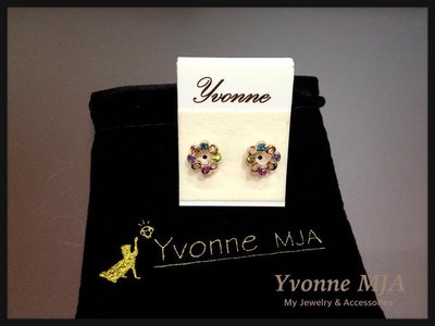 *Yvonne MJA* 珠寶首飾品 迷人春氛 彩色水晶鑽 花冠造型