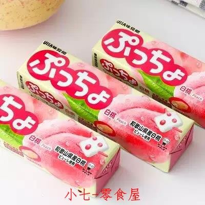 ☞上新品☞日本進口UHA悠哈味覺糖普超白桃味夾心果味軟糖橡皮糖零食小吃50g