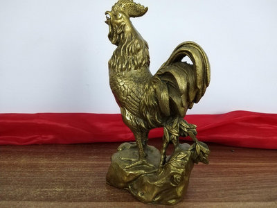 三友社 黃銅公雞擺件 黃銅公雞 黃銅雞擺設 黃銅雞zyy88