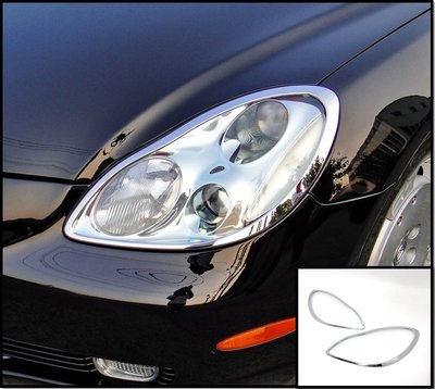圓夢工廠 Lexus SC430 2001~2005 SC 跑車 改裝 鍍鉻銀 車燈框飾貼 前燈框 頭燈框