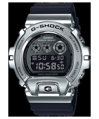 CASIO手錶公司貨附保證卡G-SHOCK 錶圈為全金屬材質GM-6900-1