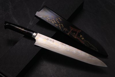 💖 佐治武士 💖【時繪套組 三色 青鋼 牛刀 27cm】日本製  廚房刀具 八煌刃物