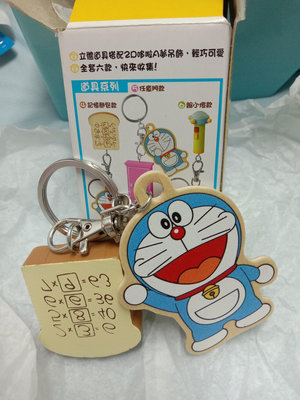 ╭°☆幸福愛麗絲☆°╮7-11哆啦A夢 木頭立體公仔鑰匙圈 -記憶麵包款 小叮噹立體公仔鑰匙圈