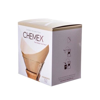 CHEMEX 6-10人份 FS-100 方形預摺 濾紙 手沖咖啡 濾紙︱咖啡貨櫃