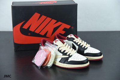 Travis Scott x Air Jordan 1 Low TS 白紅 倒鉤 男女鞋 DM7866-146