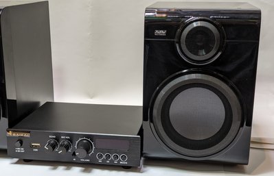 【開店最佳音響組合-A】最優質的生財器具 藍芽/FM/MP-3/AUX/MIC擴大機+外銷喇叭+喇叭線