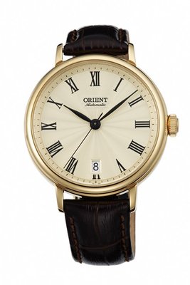 ORIENT 東方錶 ELEGANT系列 羅馬假期復古機械錶 皮帶款 金色 FER2K003C (免運)