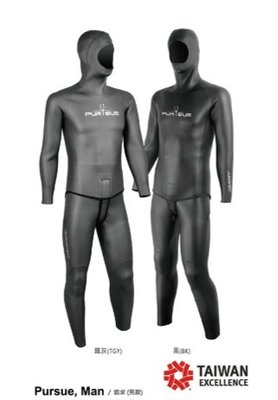 游龍潛水✴AROPEC Pursue,Man 3mm 全超彈性 男款兩件式 自由潛水防寒衣❤購全套加送面鏡編織帶