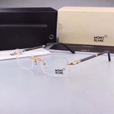 KIKI精選 大牌潮款montblanc 萬寶龍 眼鏡框MB492時尚商務無框休閑眼鏡架男款2021新款
