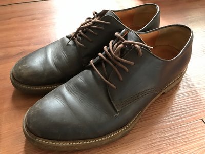 男【GUCCI】深棕色真皮繫帶皮鞋，牛津鞋，義大利製，7.5號
