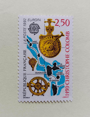 歐洲法國郵票1992_1493 Christophe Colomb_République Franςaise