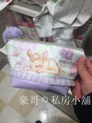 日本代購 日本迪士尼商店限定 小鹿斑比  桑普兔 小熊維尼 小豬  小包 筆袋 化妝包 收納包 化妝袋