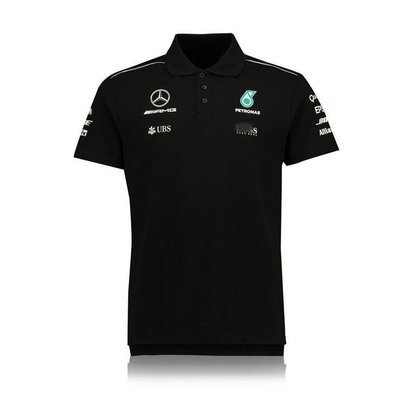 【熱賣精選】Benz賓士AMG車隊F1賽車服短袖Polo衫T恤汽車標誌衣服-LK9707