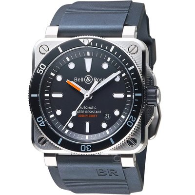 Bell &amp; Ross DIVER 潛水機械腕錶 BR0392-D-BL-ST/SRB