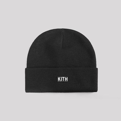 廠家直銷# kith基礎毛線帽BOX情侶冷帽 男女針織帽 冬潮牌保暖帽子黑色