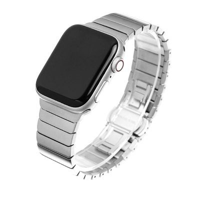 熱賣  適用蘋果手表7代iwatch6表帶創意applewatch5/4SE簡約表帶金屬不銹鋼鏈