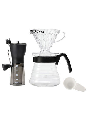 新品HARIO日本分享壺V60滴濾式濾杯手沖咖啡壺手搖磨豆機咖啡器具套裝