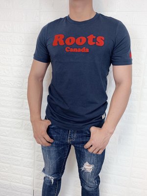 ROOTS 加拿大 正品 服飾 男款/女款 經典 情侶 風格 短袖 短T 棉T T恤