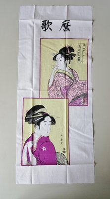 【沖田屋 和裝本鋪】日本神社系列--(全新)劍道頭巾、手拭巾，表框巾(浮世繪歌磨)