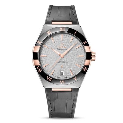 【玩錶交流】全新品 OMEGA 星座系列 玫瑰金 白色面盤 黑色陶瓷錶框 41mm 13123412106001