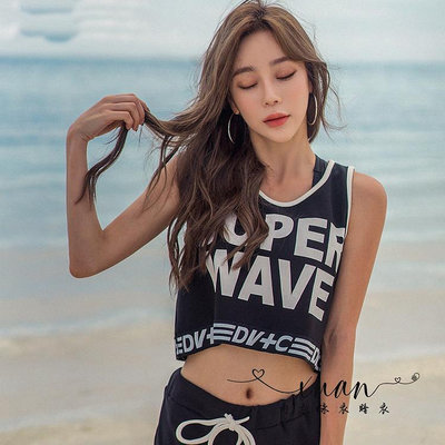 Xuan♥ 分體泳衣女2023新款保守溫泉學生泳裝韓國ins遮肚顯瘦性感三件套
