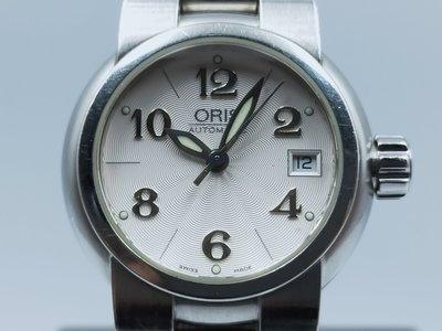 【發條盒子H7524】ORIS 豪利時 數字白面 自動不鏽鋼 日期顯示 經典女錶 附原廠單