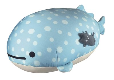 AQI BUY San-X 鯨鯊先生 絨毛 抱枕 午睡枕 玩具 玩偶