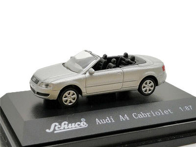舒克 Schuco 187 合金模型車 奧迪 Audi A4 Cabriolet 銀色