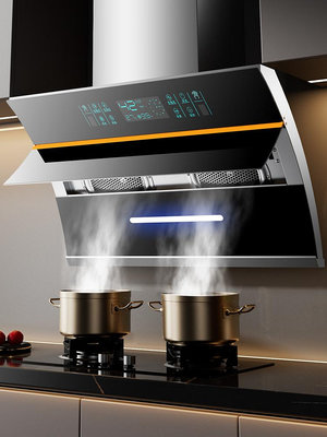 櫻花抽油機家用廚房大吸力雙電機自動清洗側吸式灶消套餐