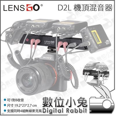 數位小兔【LENSGO D2L 機頂混音器】3.5mm 熱靴座 TRS 左聲道 混音 右聲道 攝影機 相機 mixer
