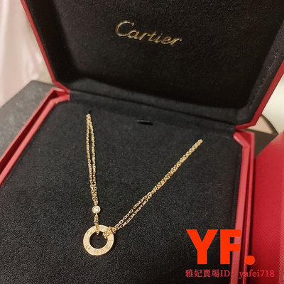 【雅妃二手】Cartier 卡地亞 Love系列 B7224509 18K玫瑰金 鑽石項鏈 女款 鎖骨鏈 項鍊吊墜 實拍