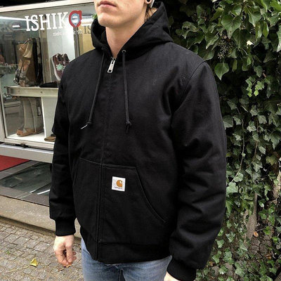 【熱賣下殺價】Carhartt  jacket J140卡哈特重磅帆布拉鏈連帽工裝夾克防風外套