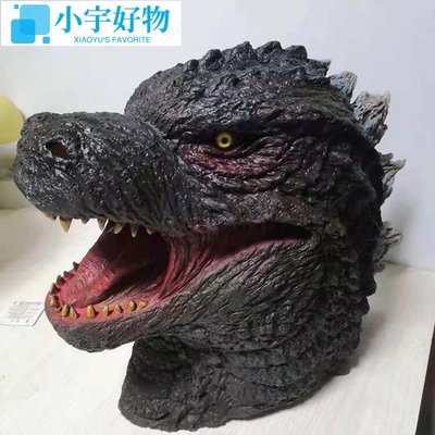 哥吉拉2怪獸之王Godzilla乳膠動物面具頭套 恐怖面具萬聖節派對熱賣-小宇好物